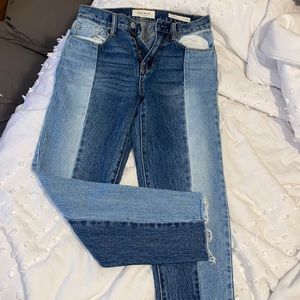 split two toned jeans